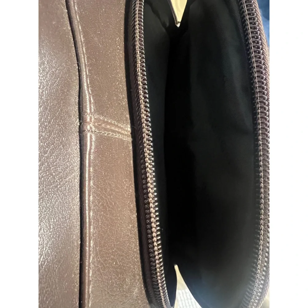 Bagagio Brown Faux Leather Multi Pocket Padded Laptop Travel Backpack Bag